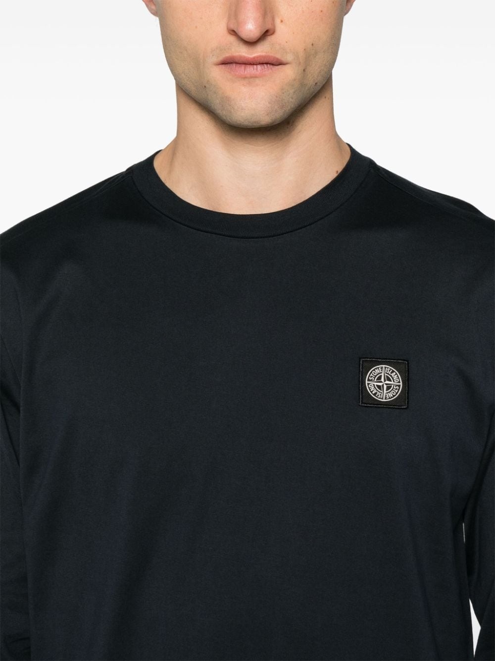 Compass-patch cotton T-shirt - 5