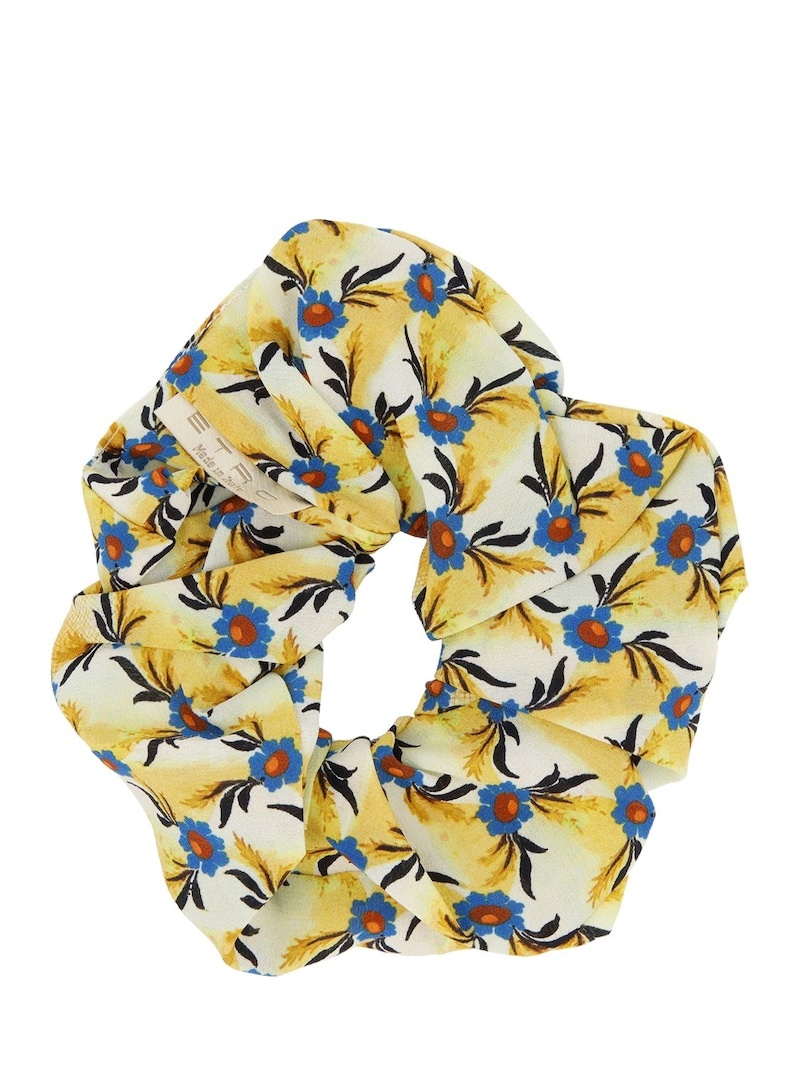 Printed silk scrunchie - 3