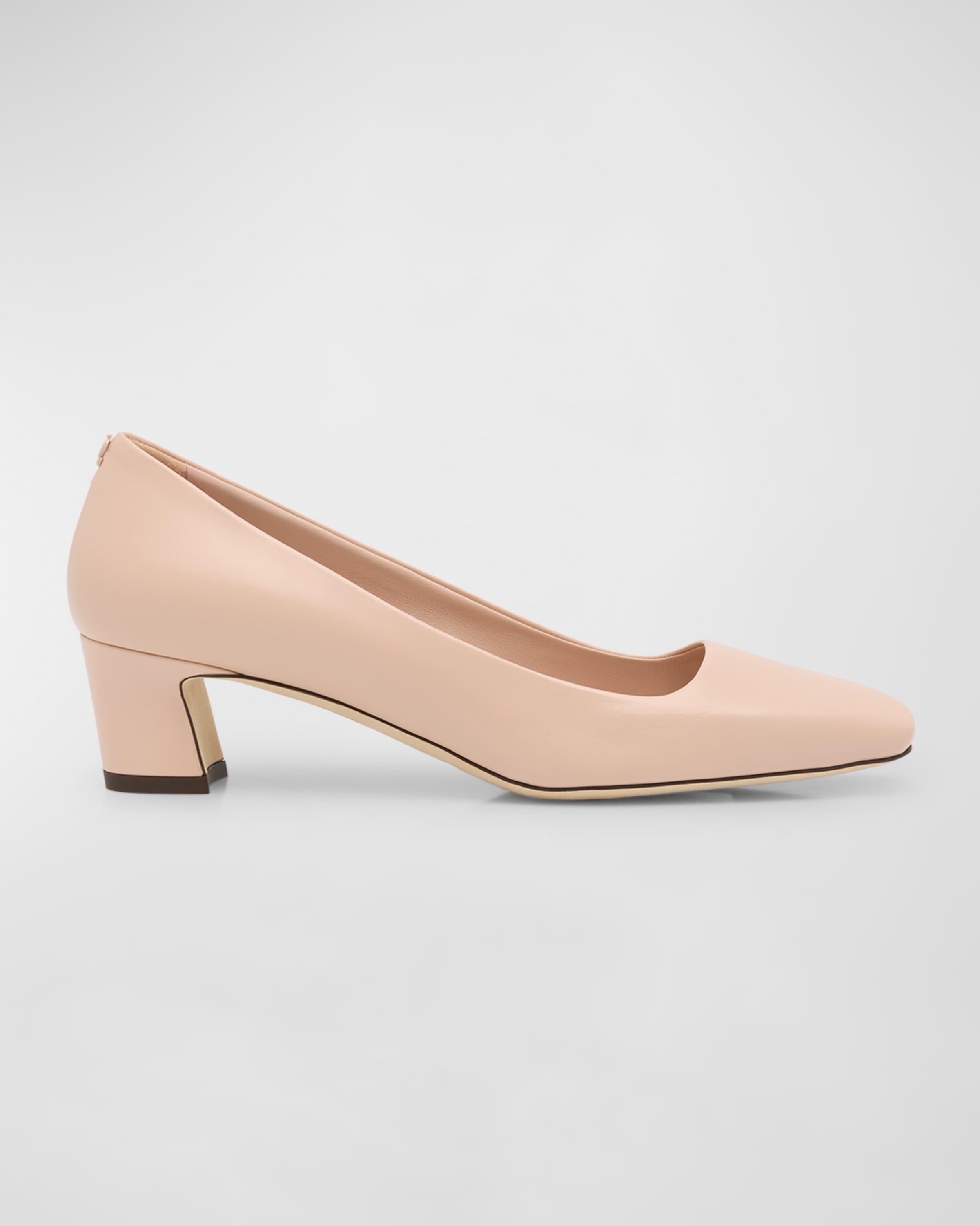 Winnie Leather Square-Toe Pumps - 1