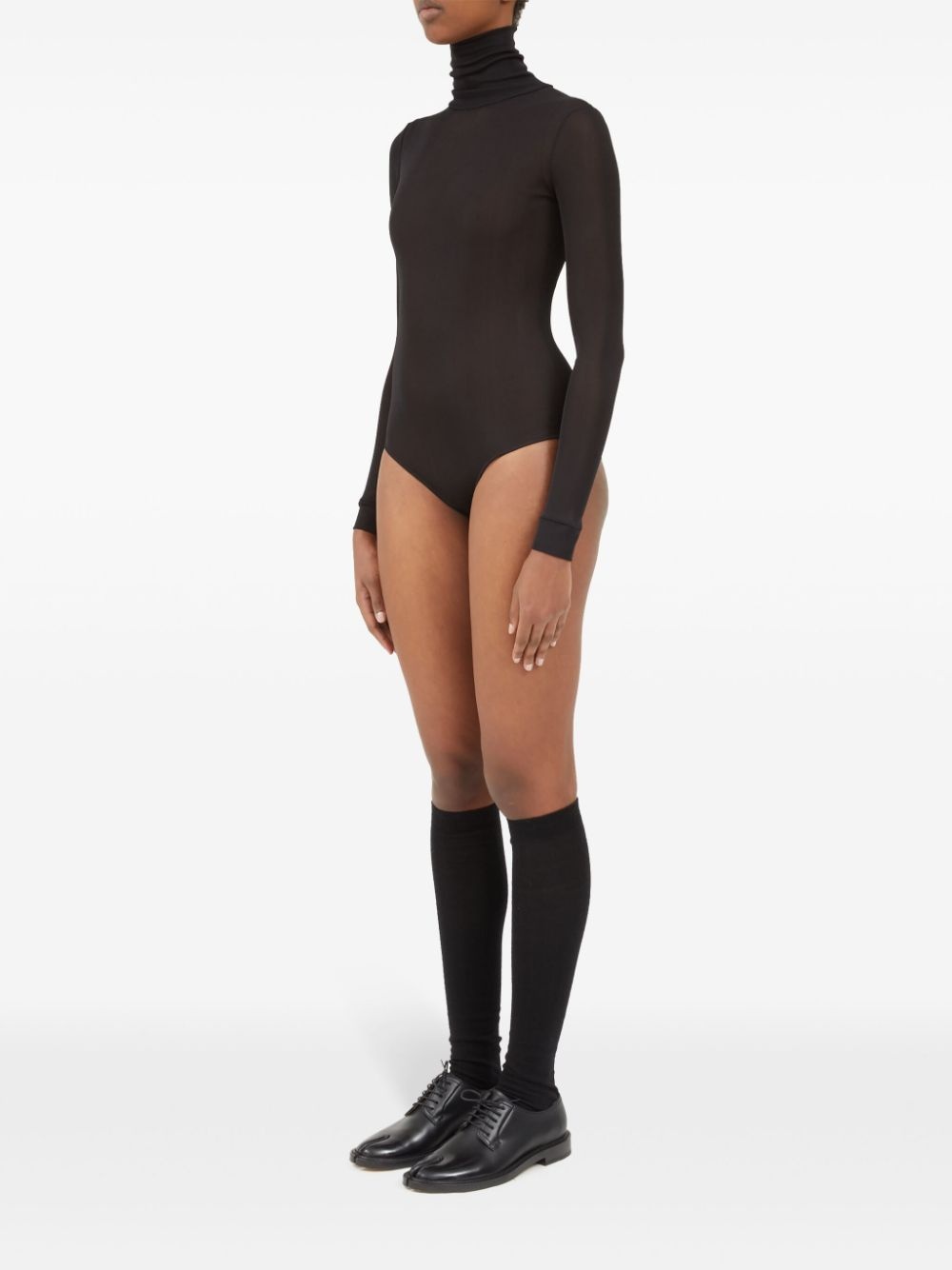 roll-neck long-sleeve bodysuit - 6