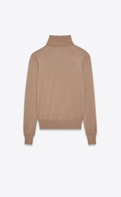 SAINT LAURENT turtleneck sweater in cashmere, wool and silk outlook