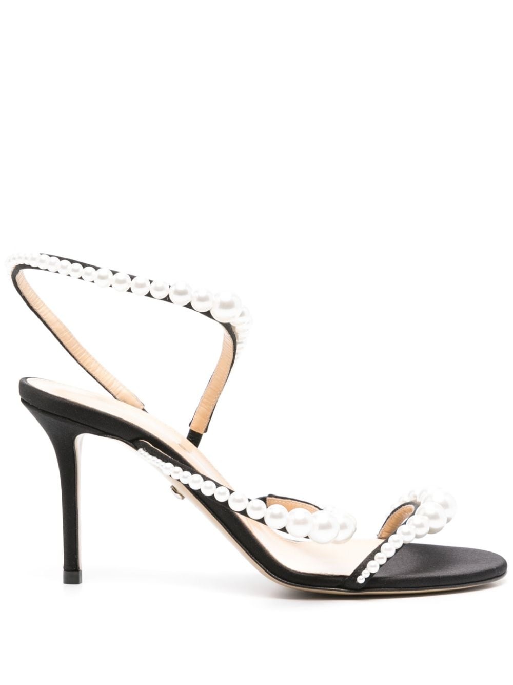 80mm faux-pearl sandals - 1