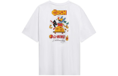 Li-Ning Li-Ning x Pablo Ientile Cartoon Graphic T-shirt 'White' AHST027-4 outlook