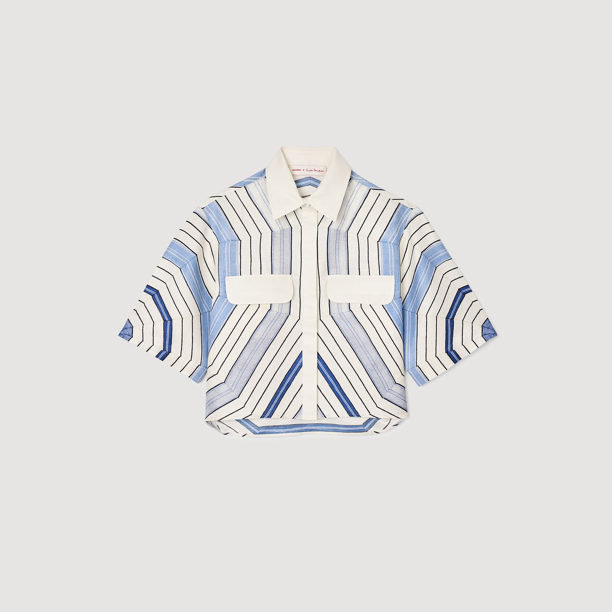 SPIRAL-MOTIF SILK SHIRT - 6