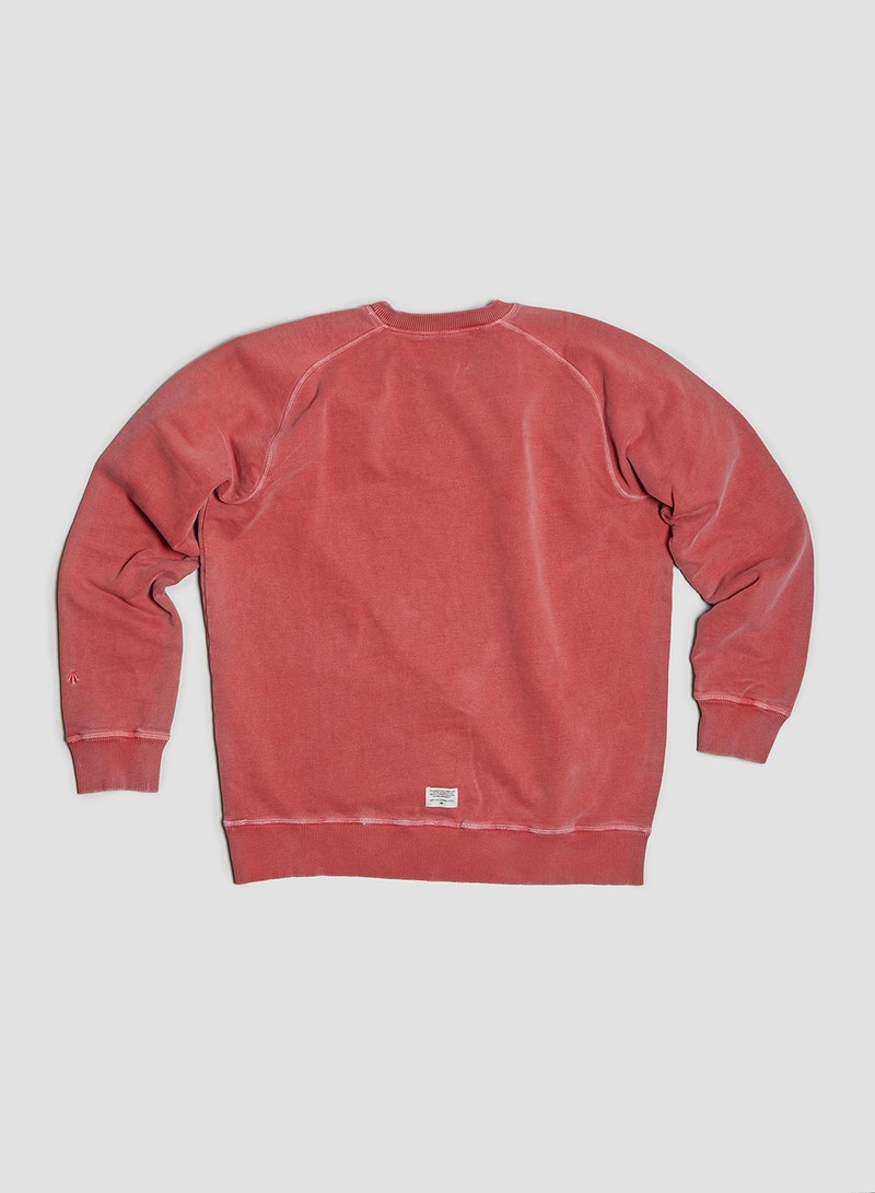 Nigel Cabourn Embroidered Arrow Crew in Vintage Red outlook