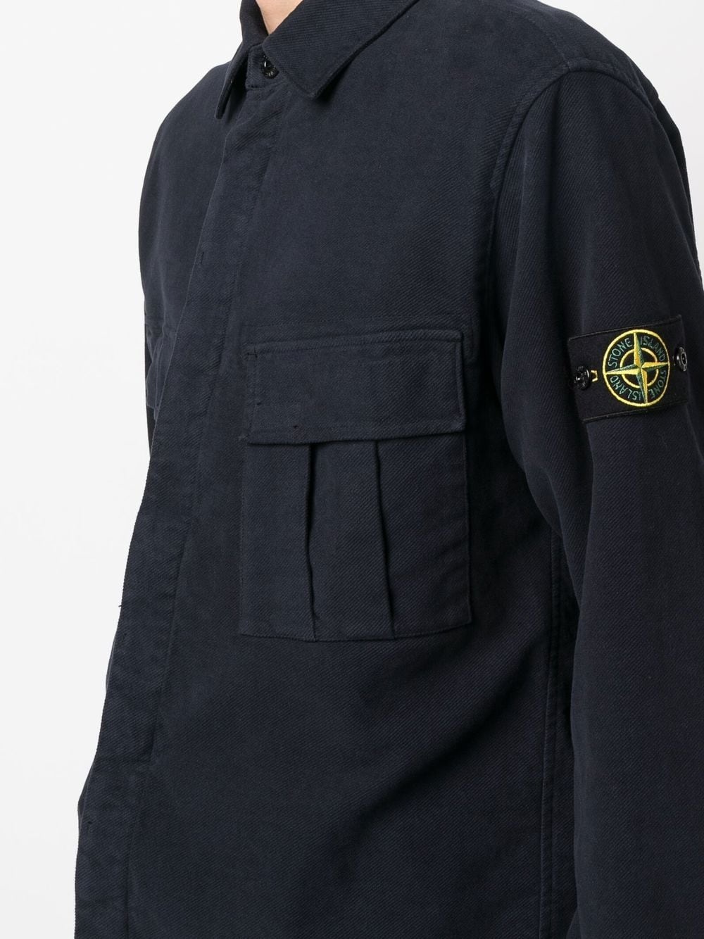 Compass-patch shirt jacket - 5