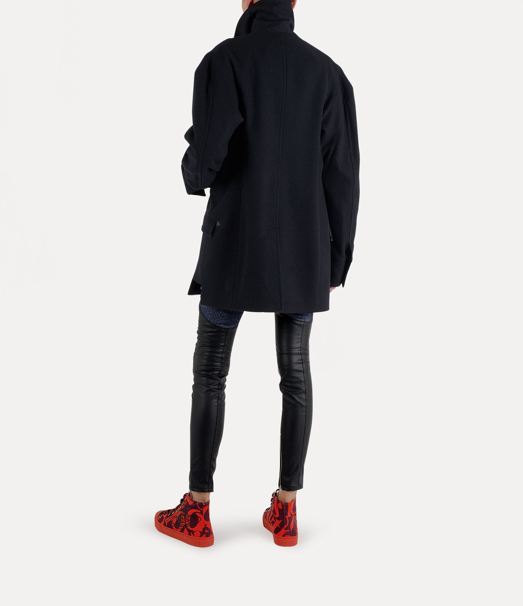 STRIPPED PEACOAT - 3