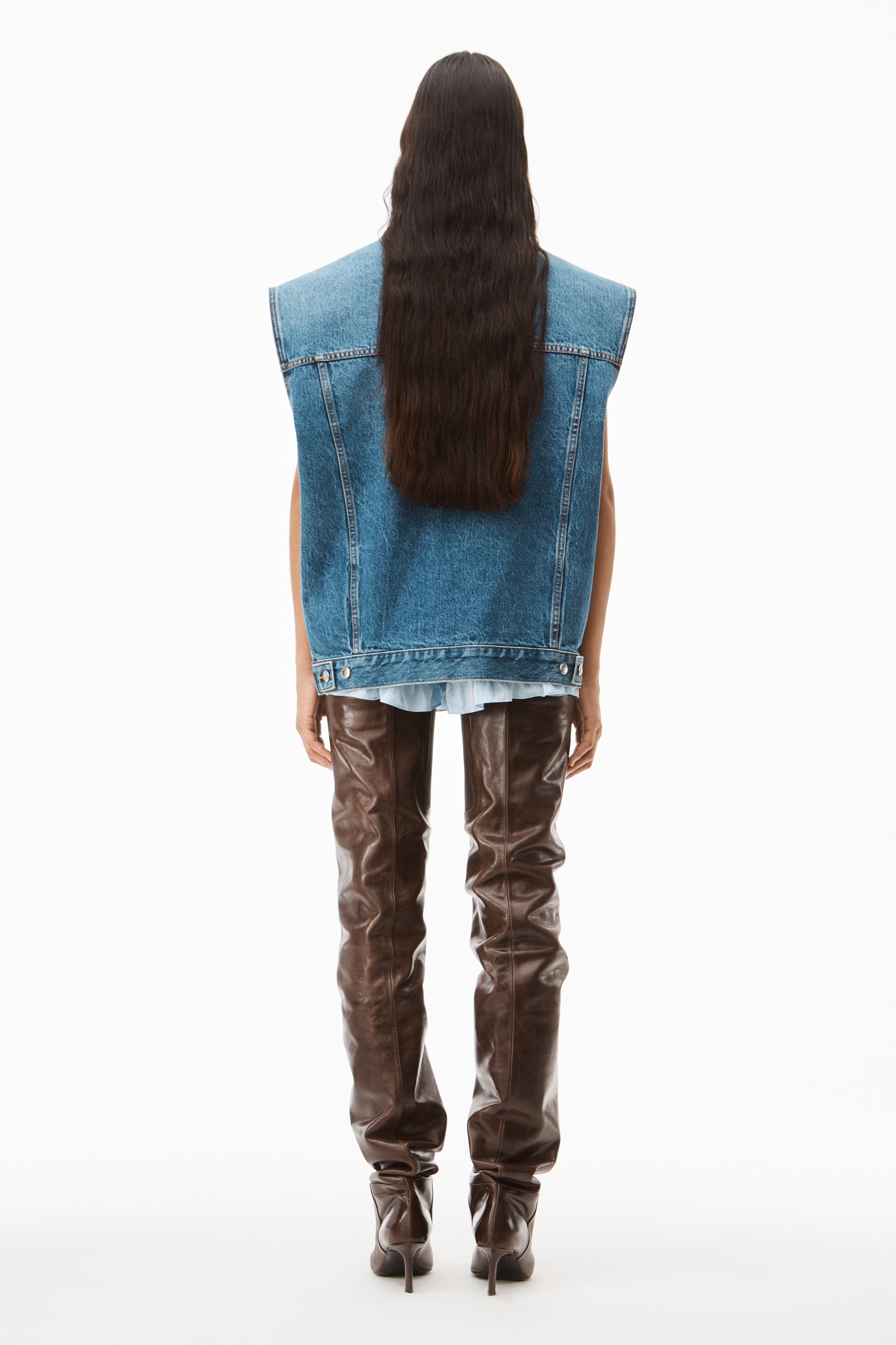 OVERSIZED VEST IN DENIM - 5