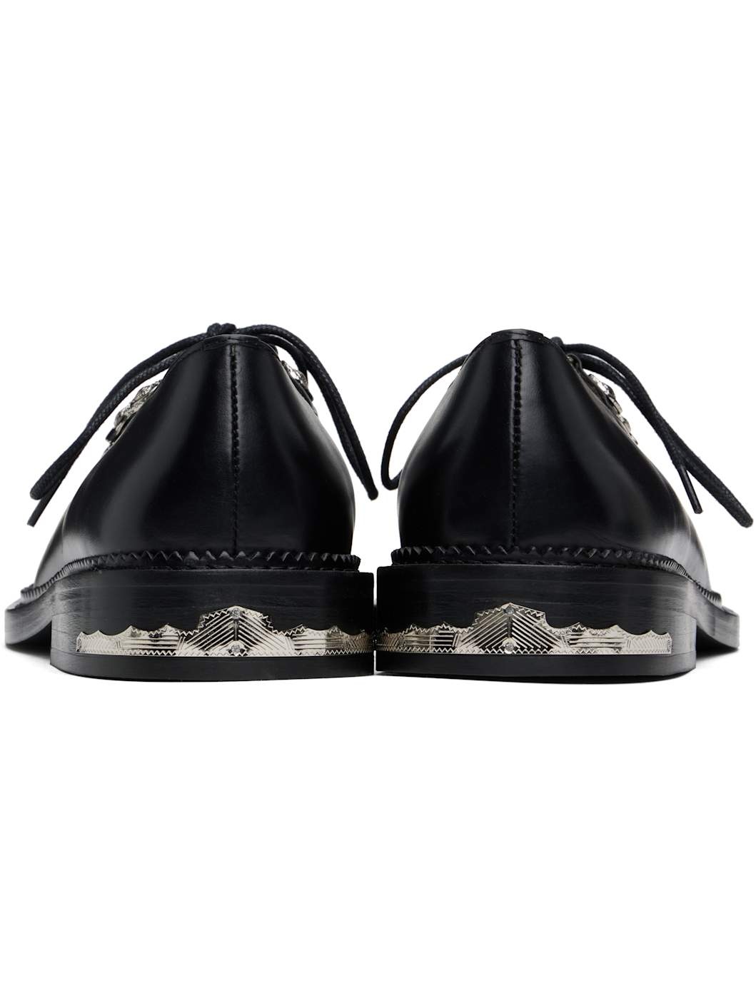 Black Hard Leather Derbys - 2