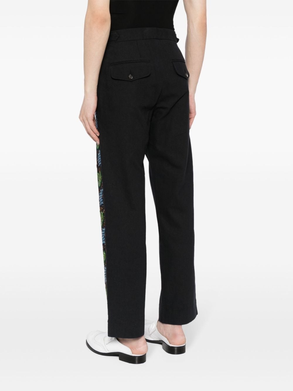 Beaded Concord embroidered trousers - 4