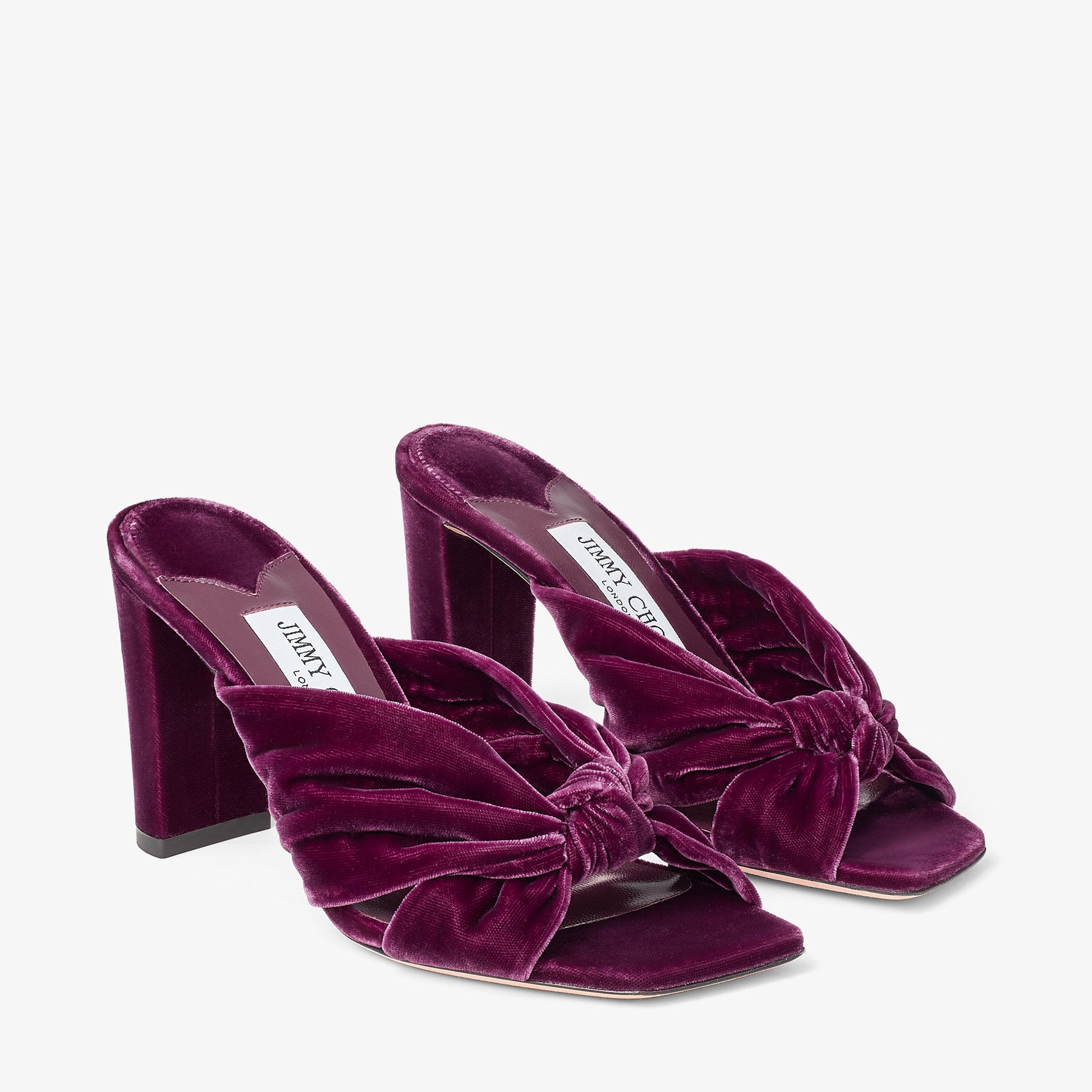 Avenue 85
Boysenberry Velvet Mules - 2