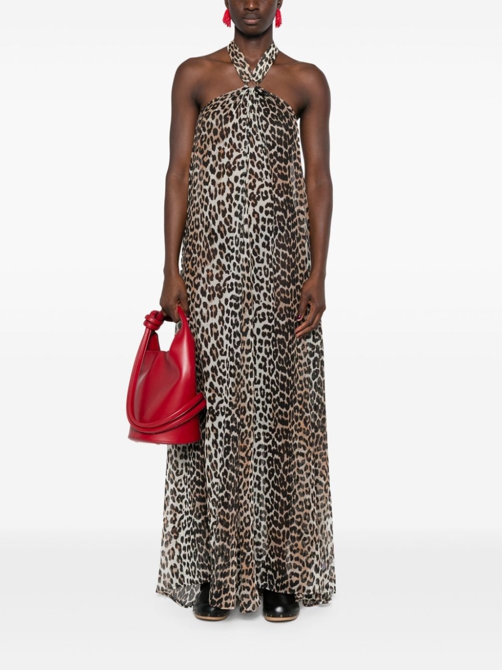 leopard-print maxi dress - 2