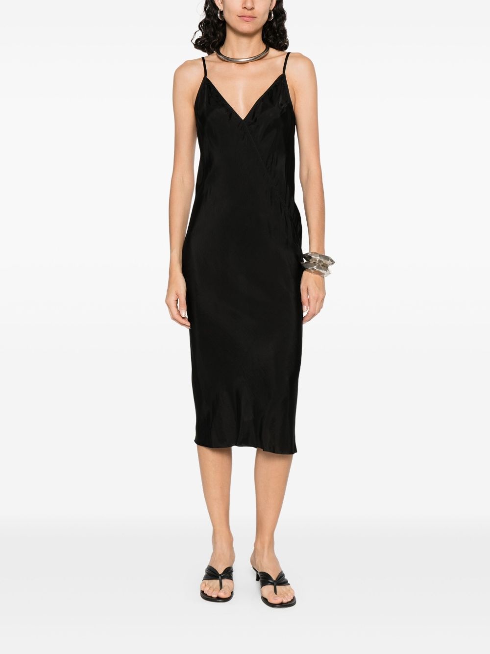 slip-style midi dress - 2