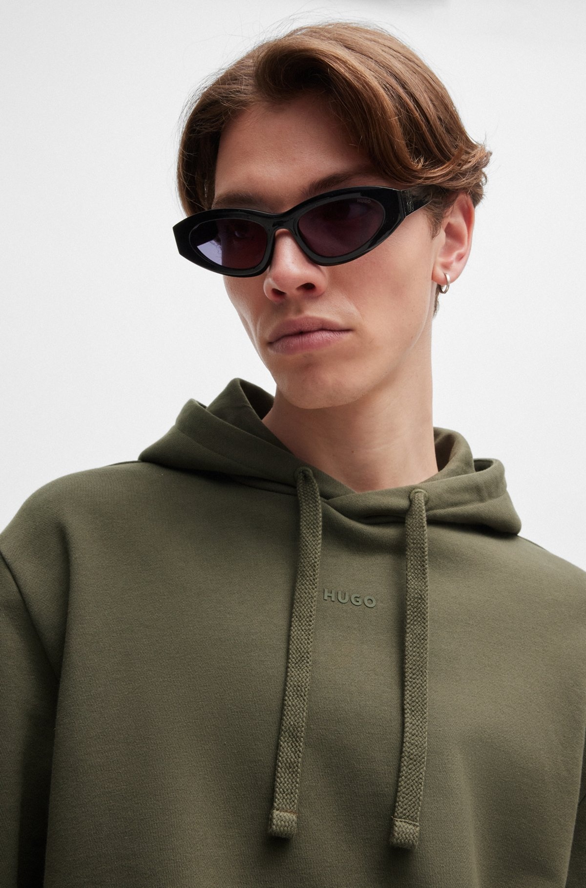 COTTON-TERRY RELAXED-FIT HOODIE WITH LOGO PRINT - 3