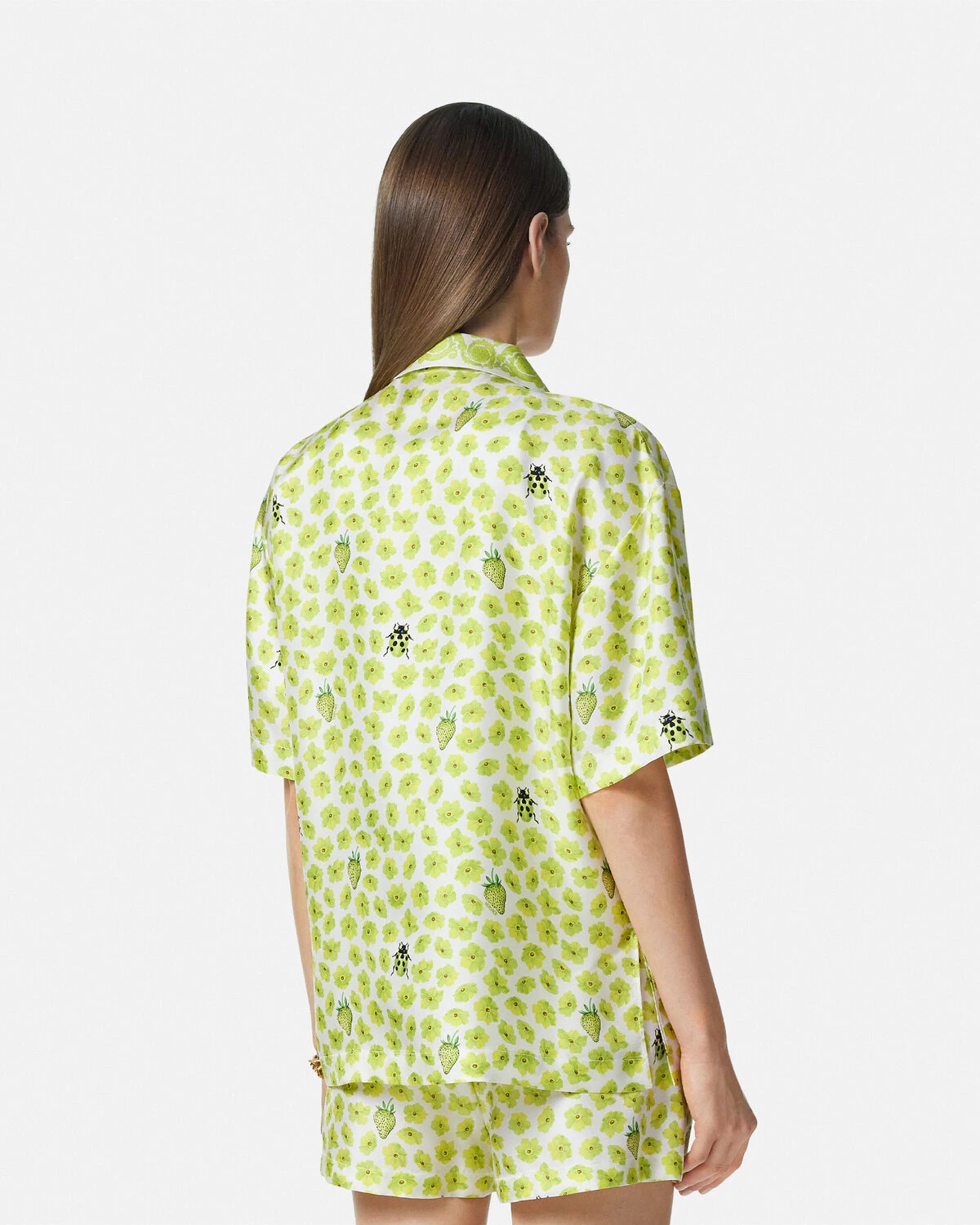 Strawberry Garden Silk Shirt - 4