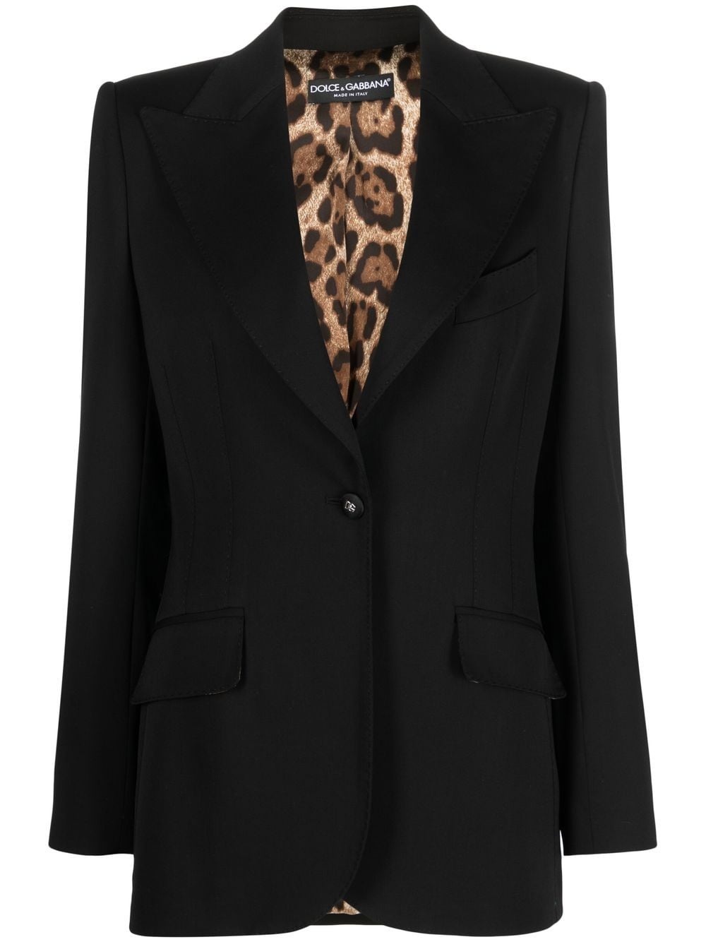 single-breasted button-fastening blazer - 1