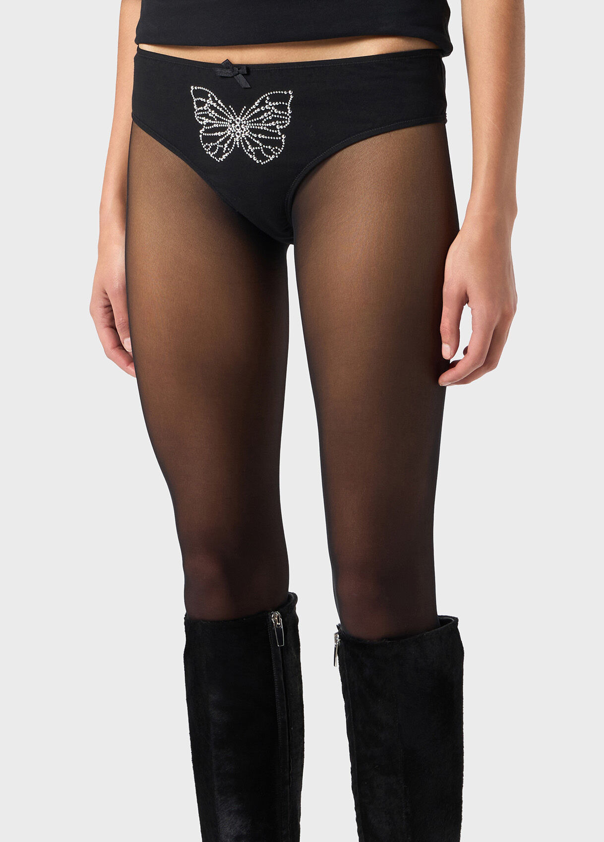 SLIP-ON JERSEY STRETCH WITH BEADED EMBROIDERY - 4