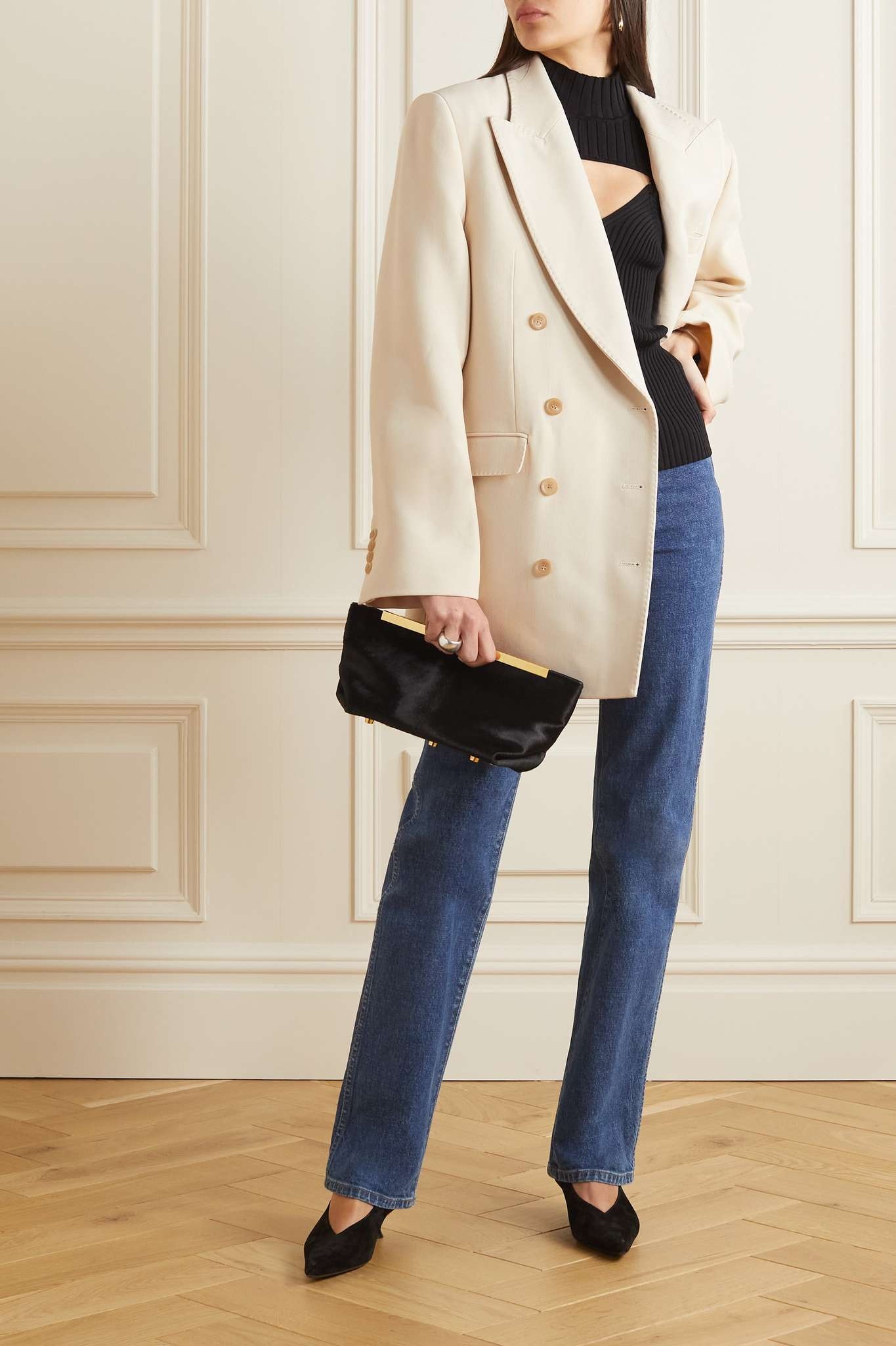 KHAITE Balton double-breasted wool-blend blazer | REVERSIBLE