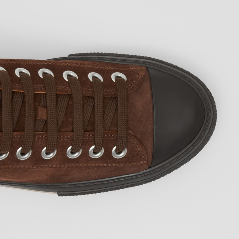 Burberry Logo Detail Suede Sneakers outlook