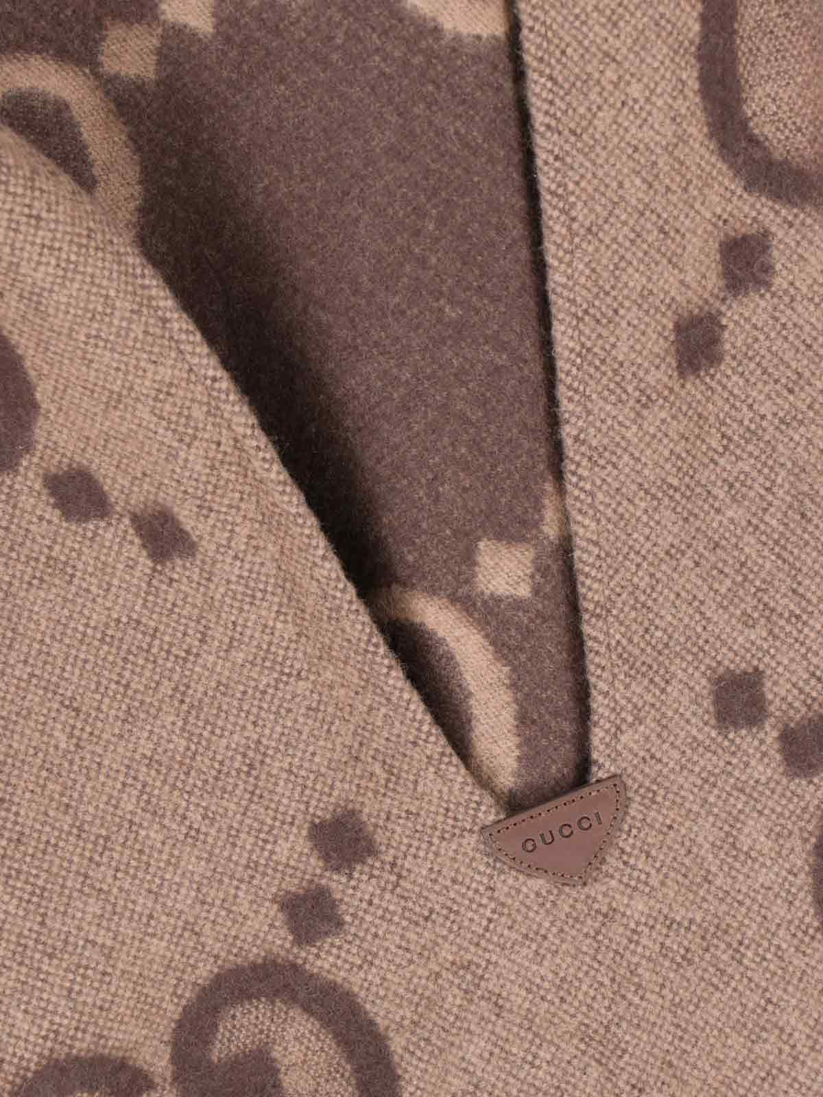 Gucci Reversible jumbo GG cashmere cape - 3