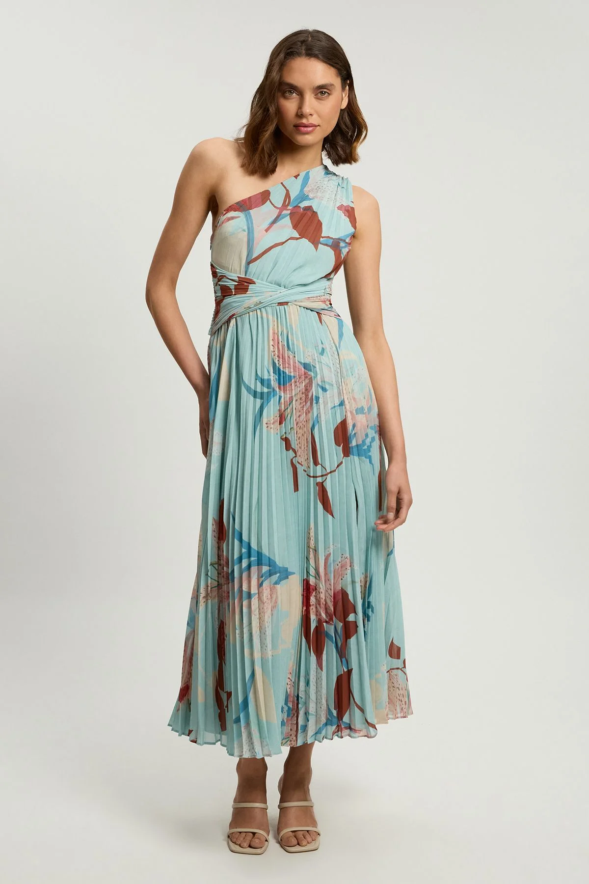 Petite Lilly Pleated Yoryu Crinkle Maxi Dress - 1