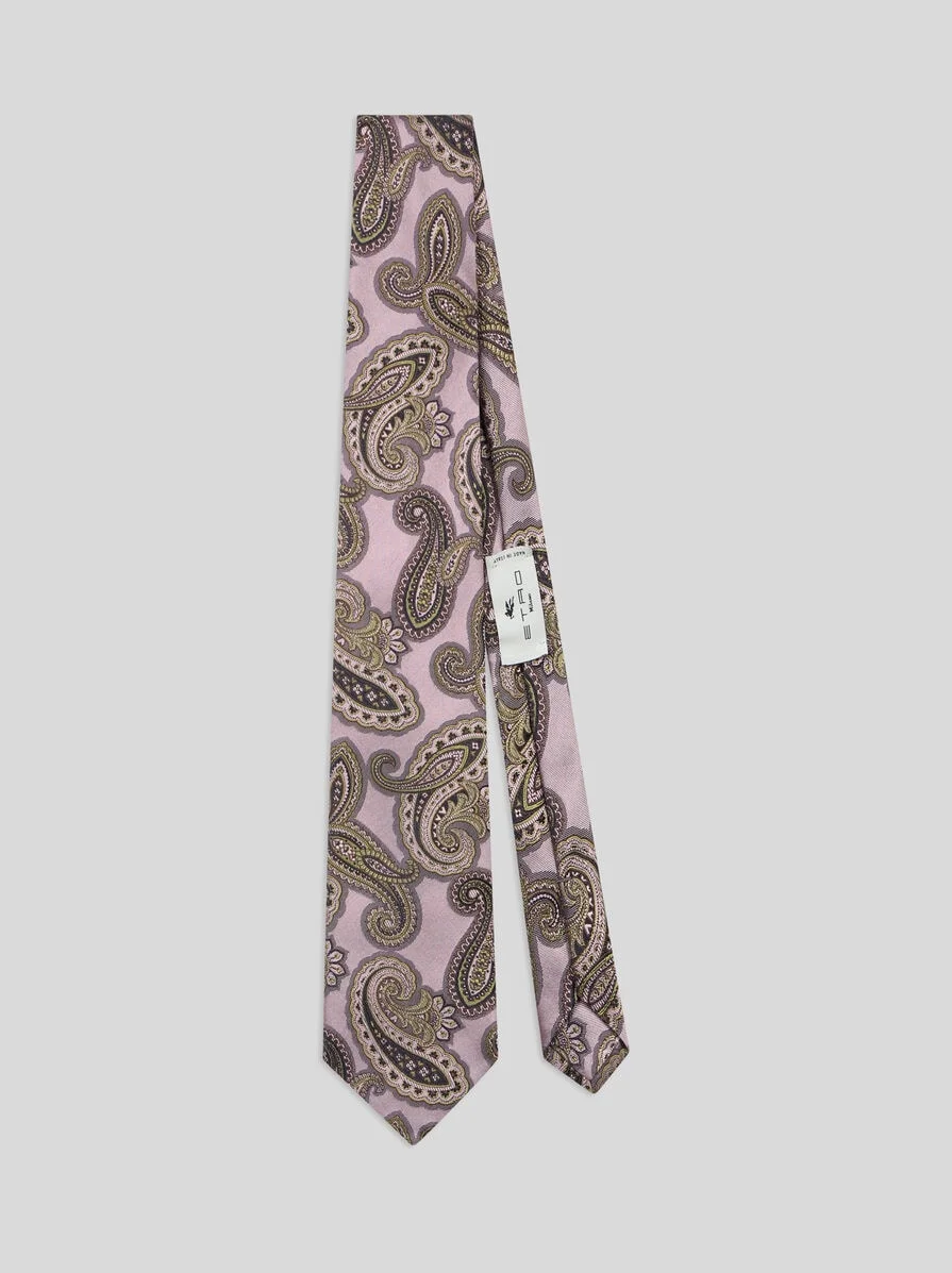 PAISLEY SILK JACQUARD TIE - 1