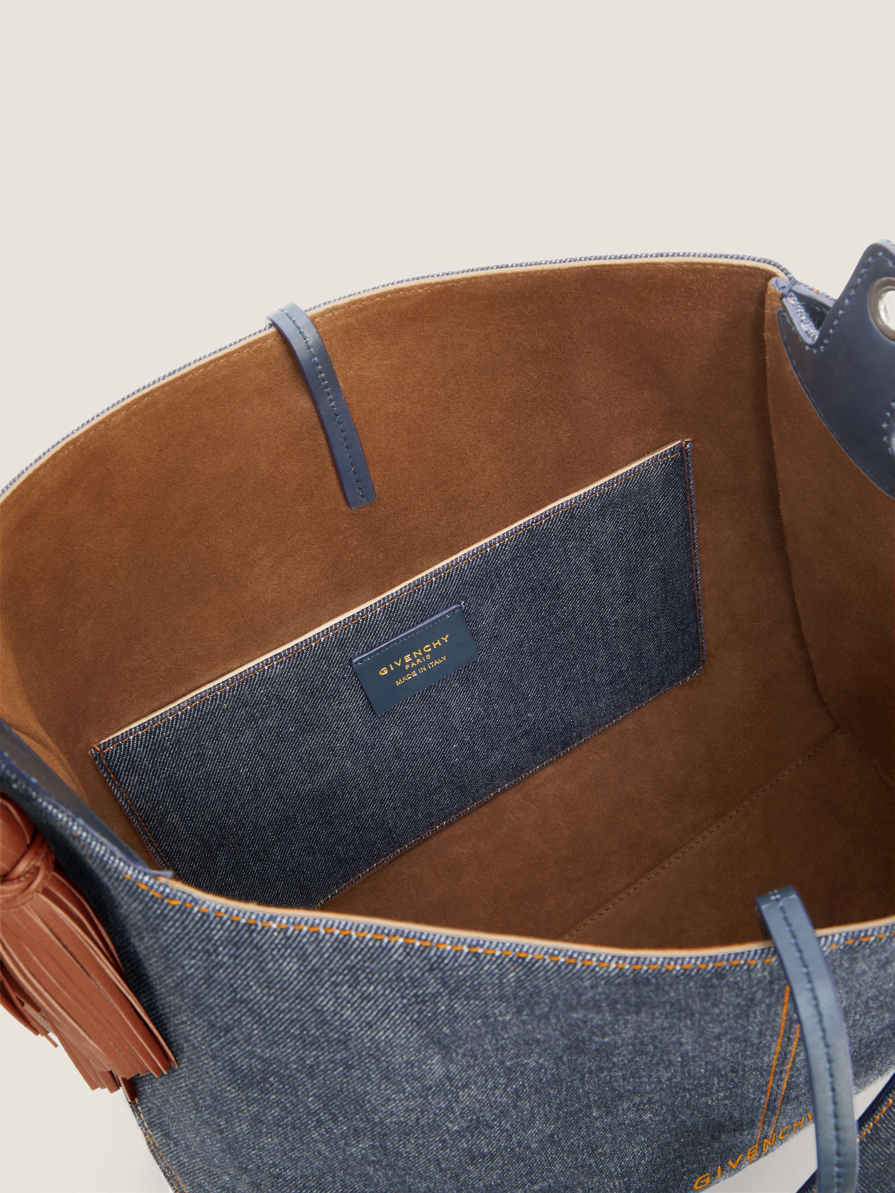 MEDIUM BELTED HOBO BAG IN DENIM - 5