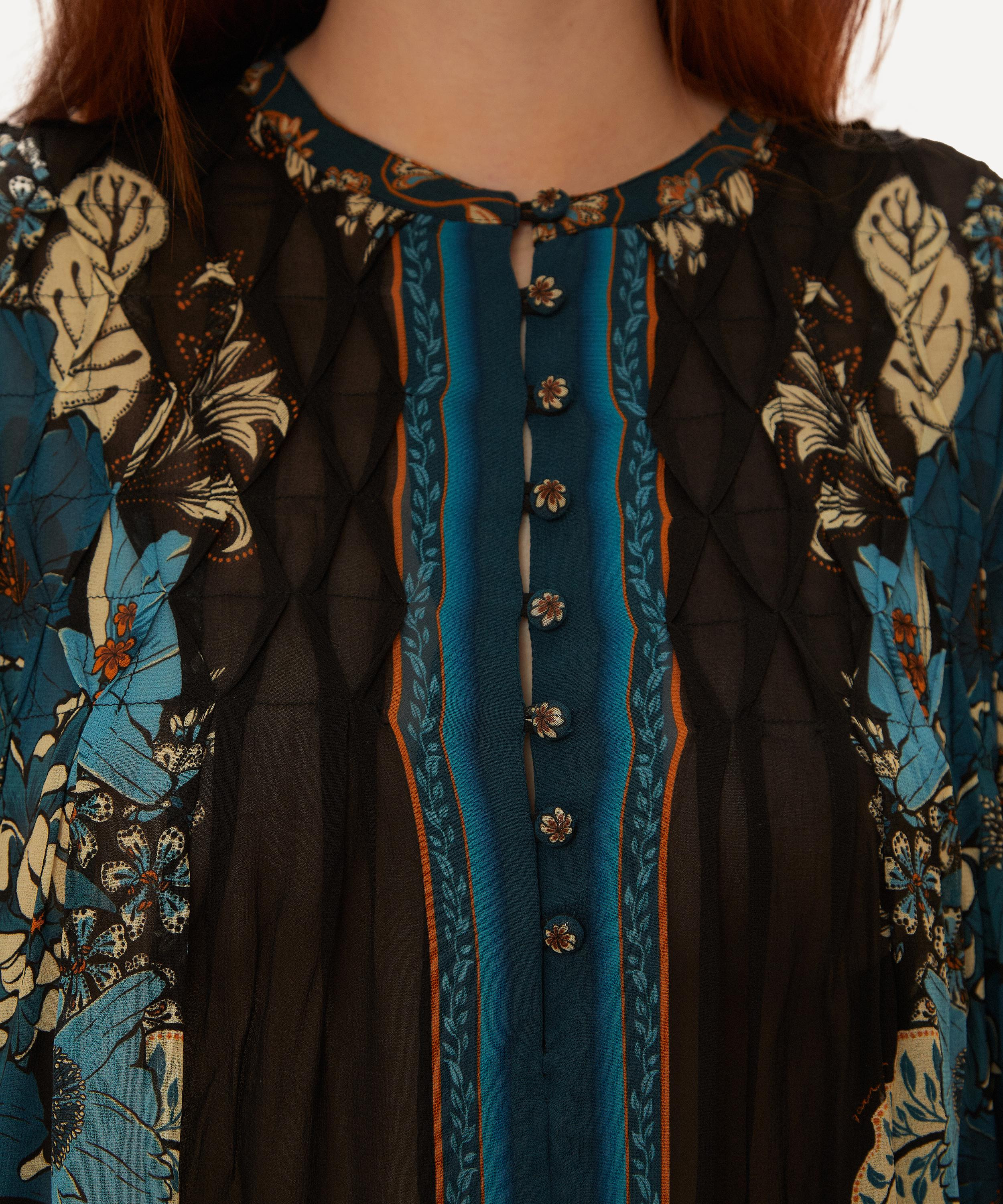 Blossom Tapestry Smocked Blouse - 3