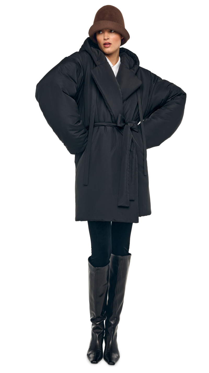 HOODED SLEEPING BAG COAT TO KNEE 6