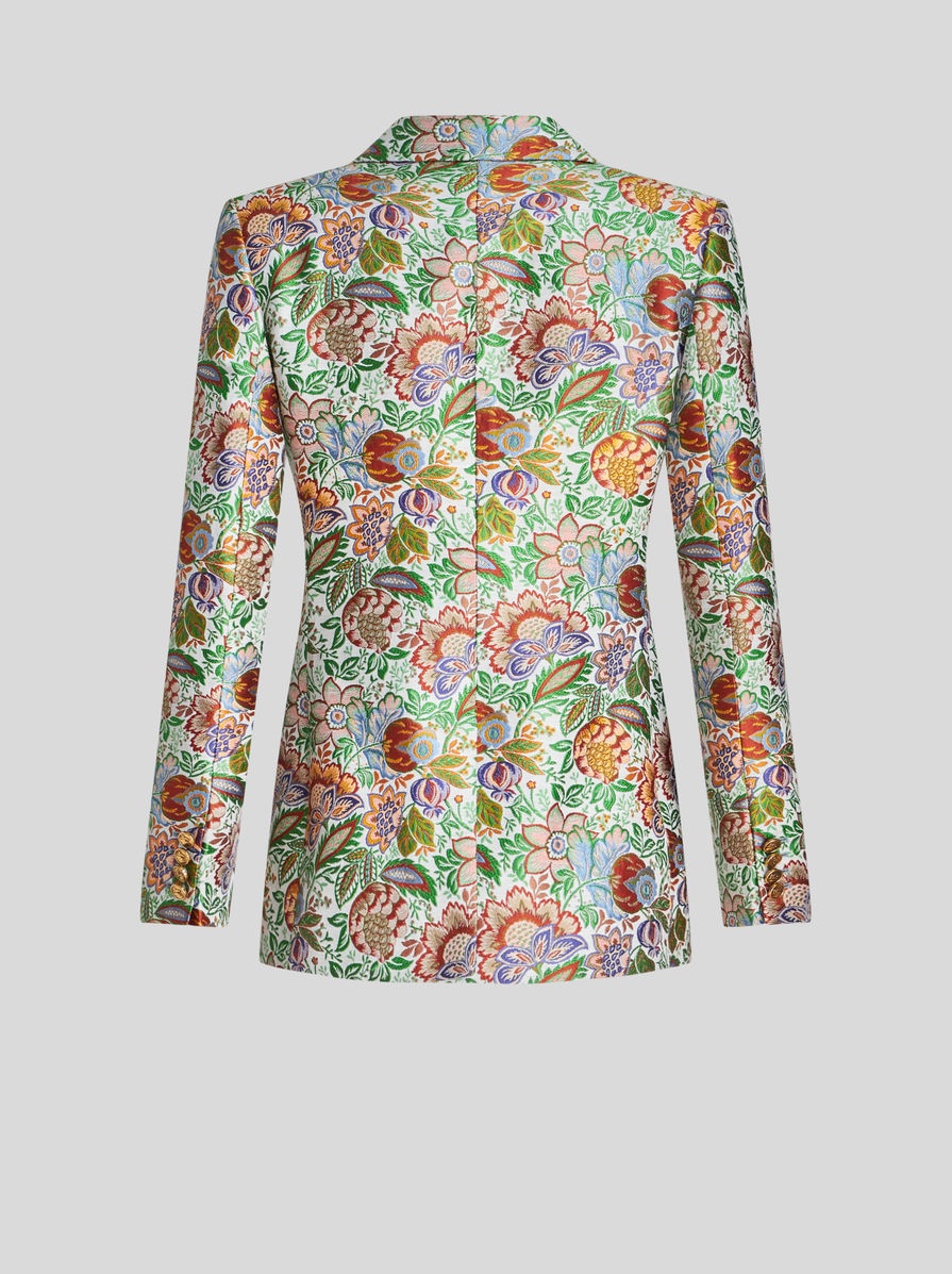JACQUARD JACKET WITH MULTICOLOURED BOUQUET - 5