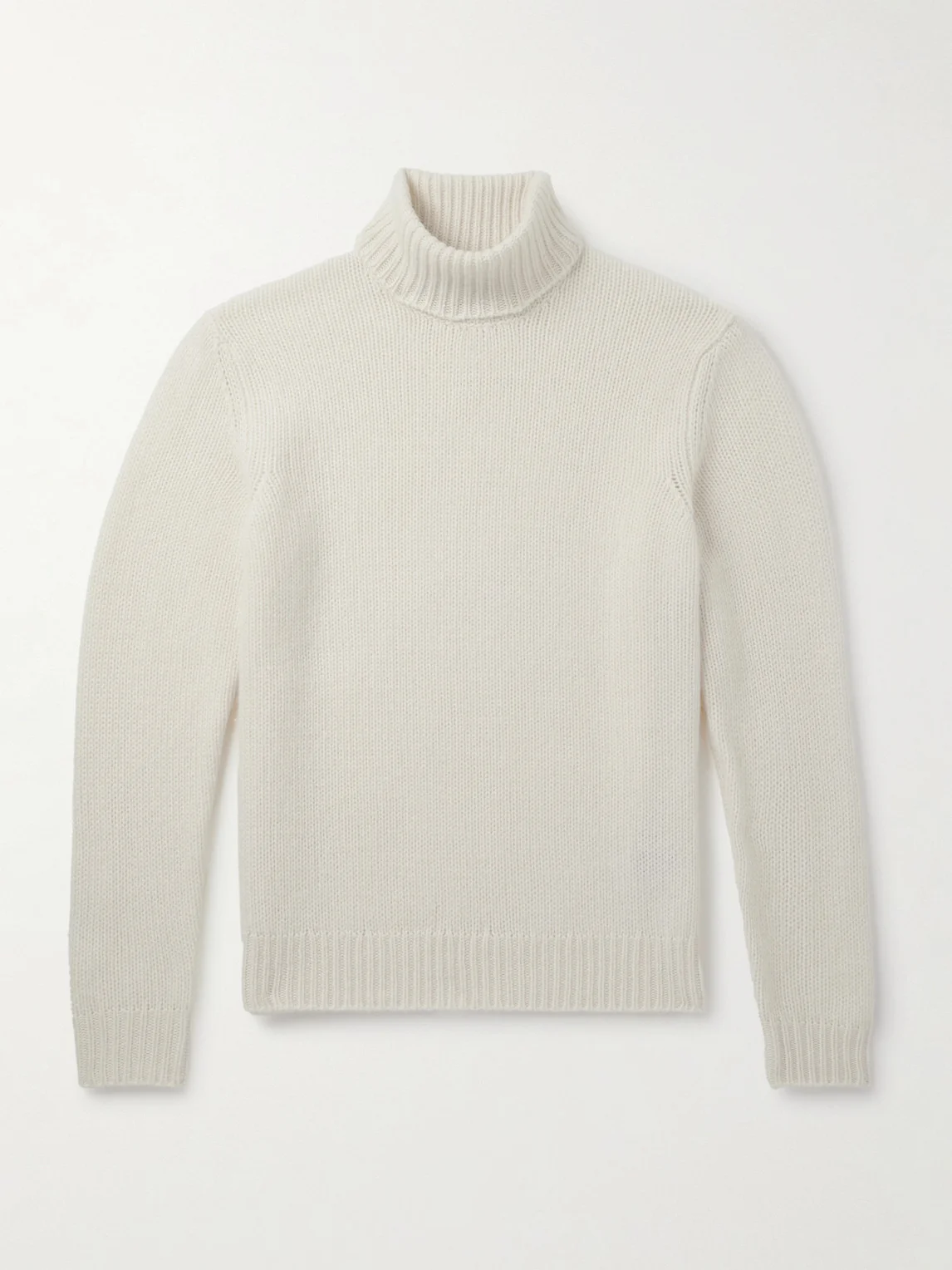 Ribbed Cashmere Rollneck Sweater - 1