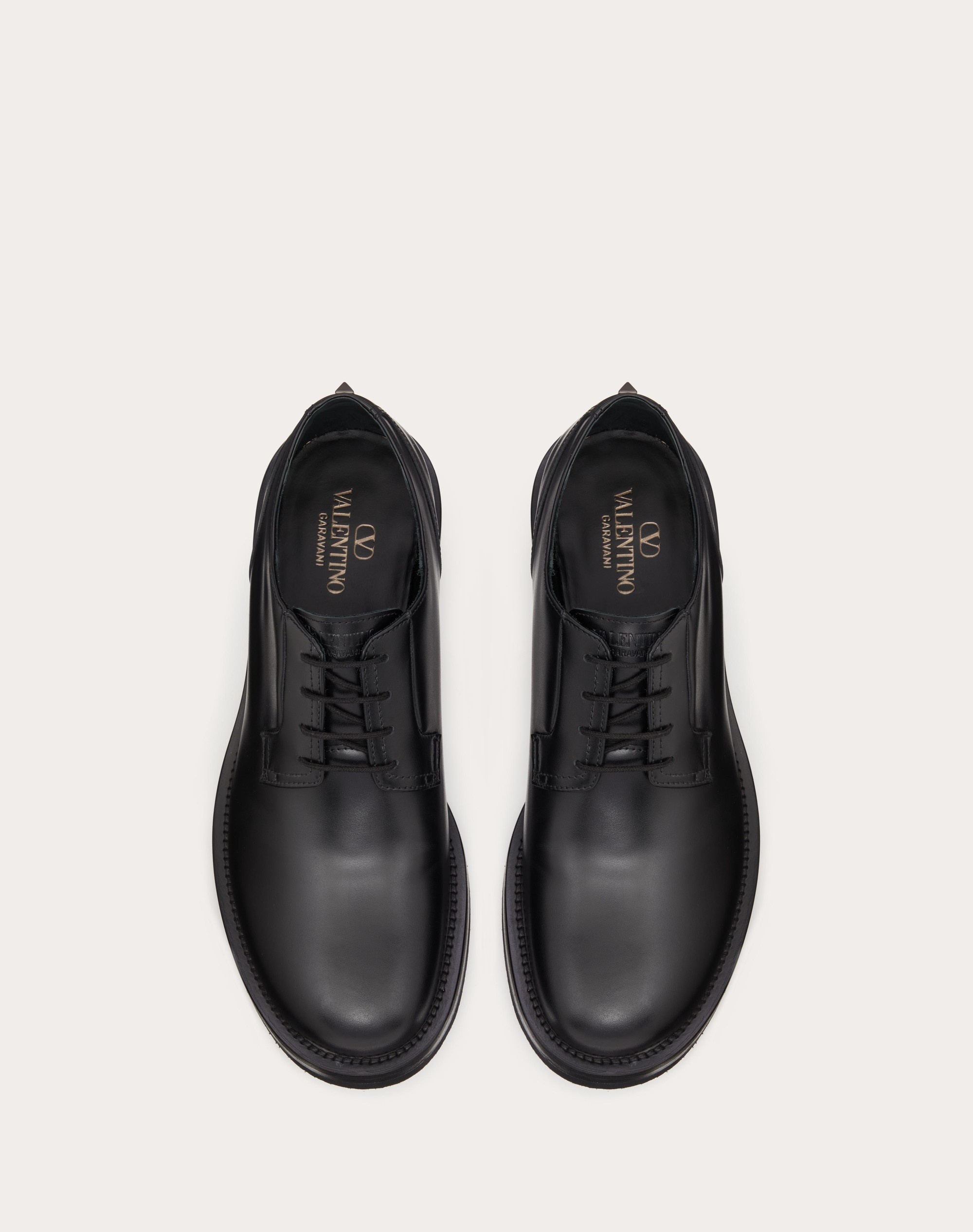 ROCKSTUD ESSENTIAL CALF LEATHER DERBY - 4