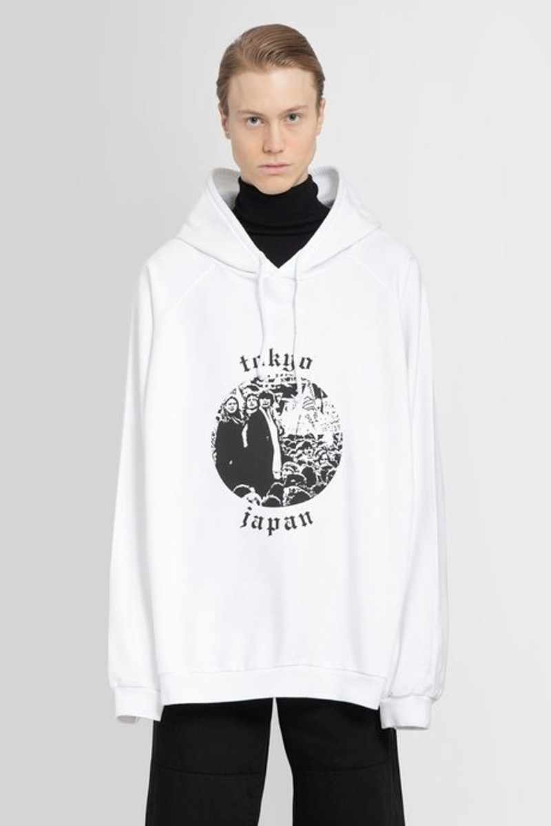 Raf Simons Raf simons men's white redux aw01 tokyo hoodie | REVERSIBLE