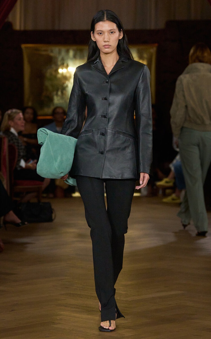 KALLMEYER Benny Longline Leather Blazer black outlook