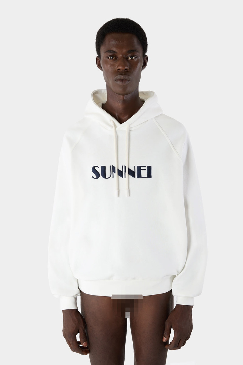 EMBROIDERED HOODIE / white 3