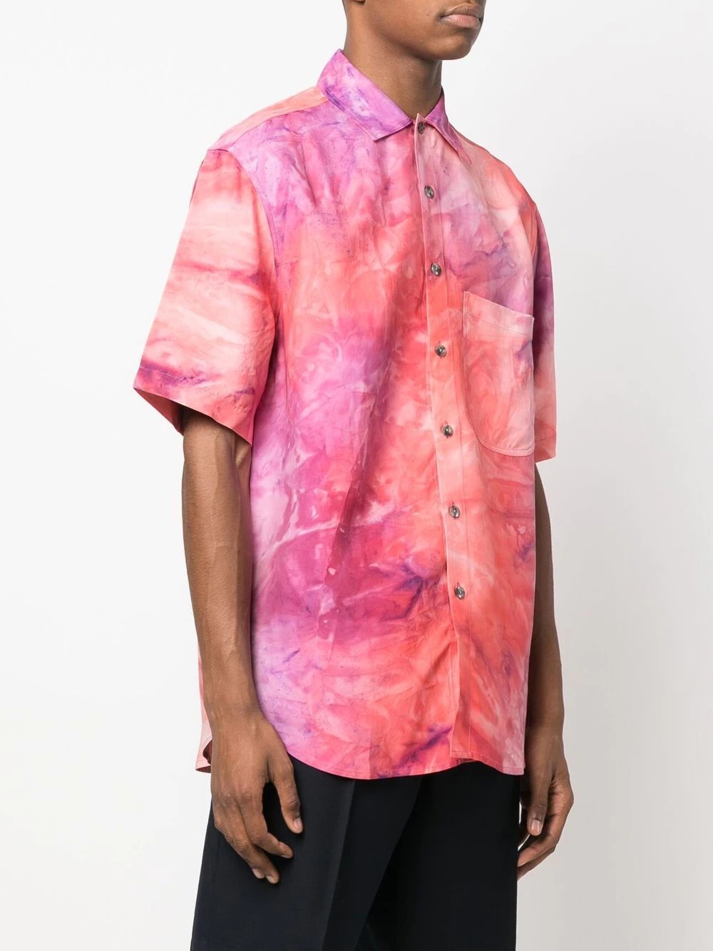 tie-dye short-sleeve shirt - 3