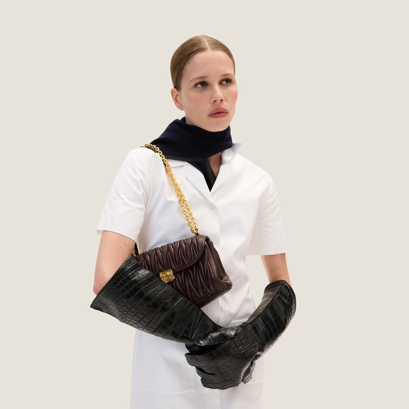 Miu Miu Matelassé nappa leather shoulder bag outlook