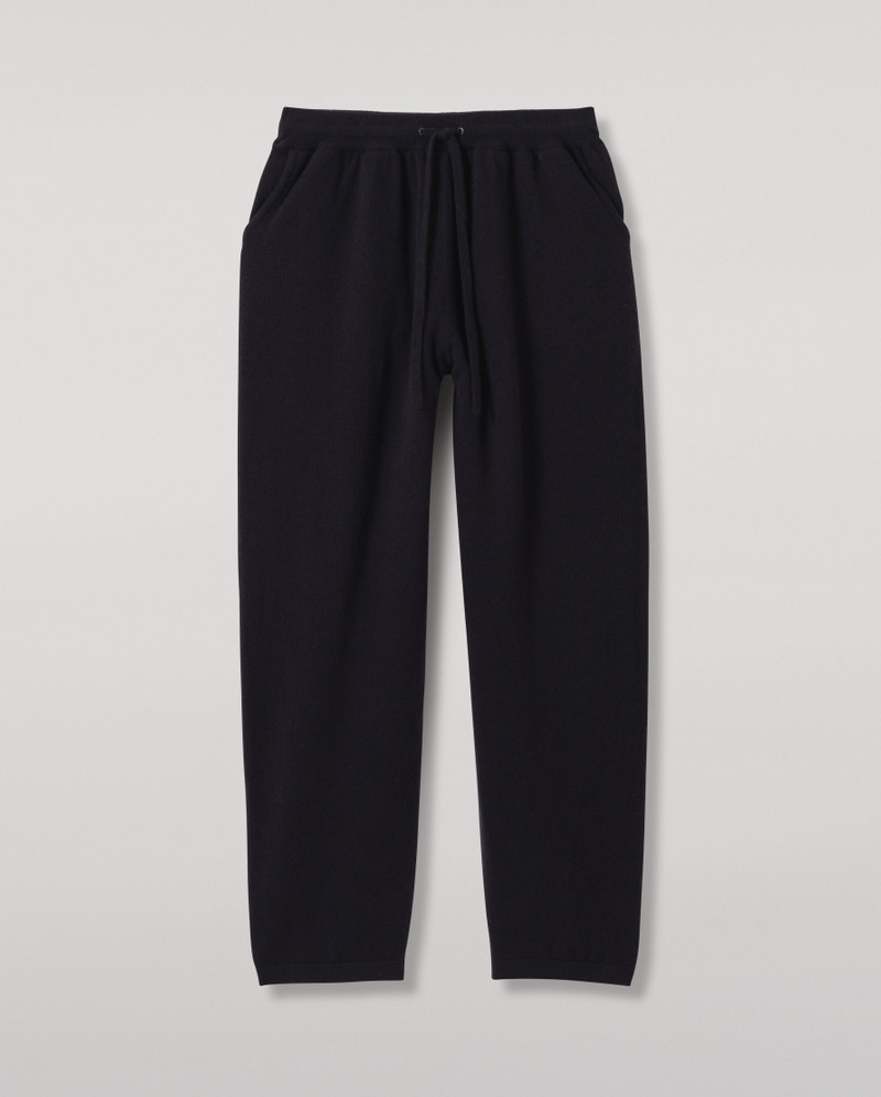 Lewis Dark Navy Tapered Cashmere Joggers 1