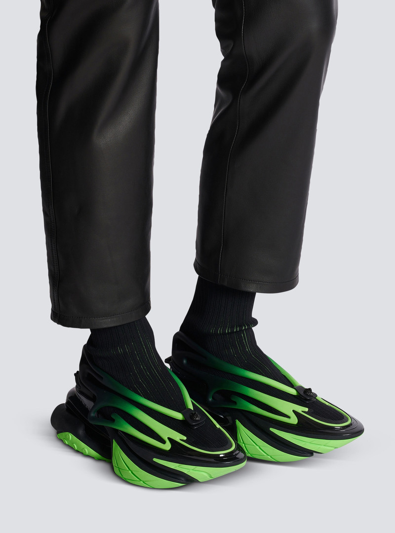 Unicorn high-top trainers in mesh and leather 9