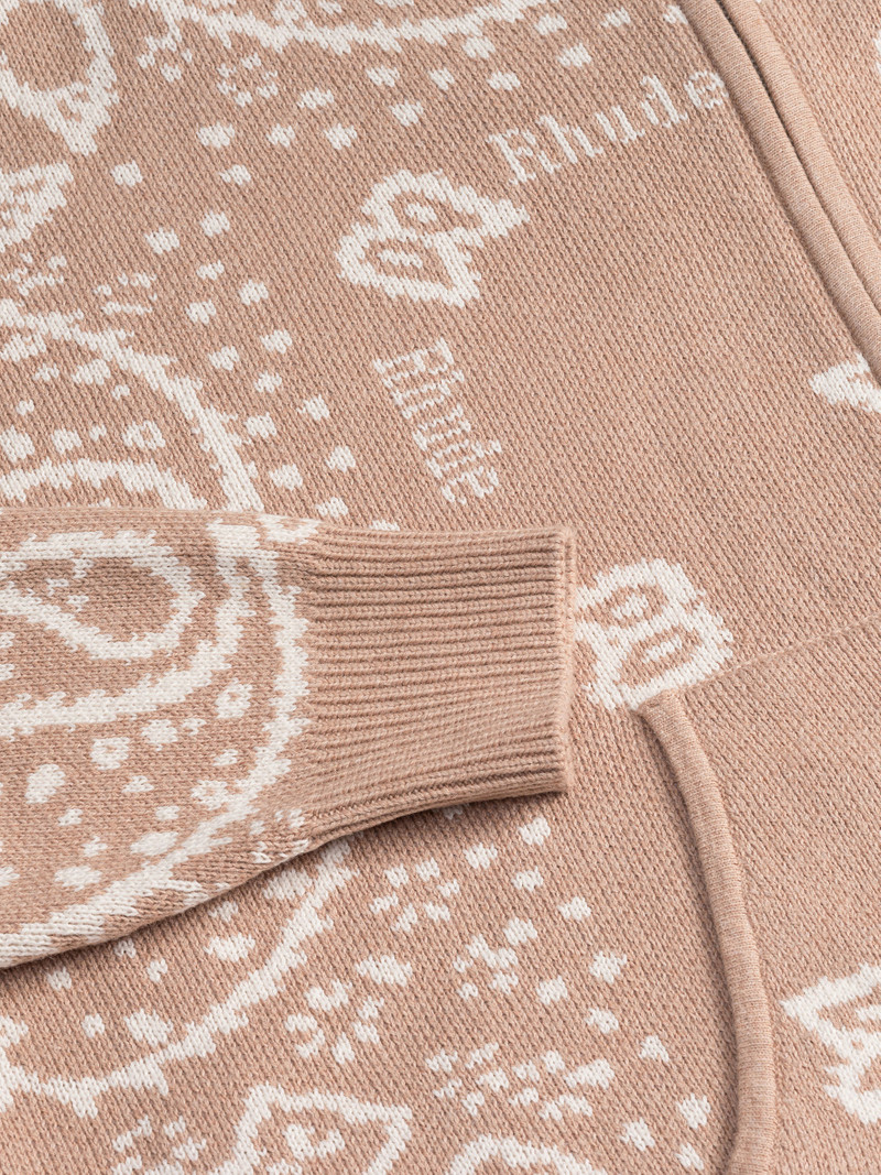 RHUDE BANDANA KNIT ZIP-UP 5