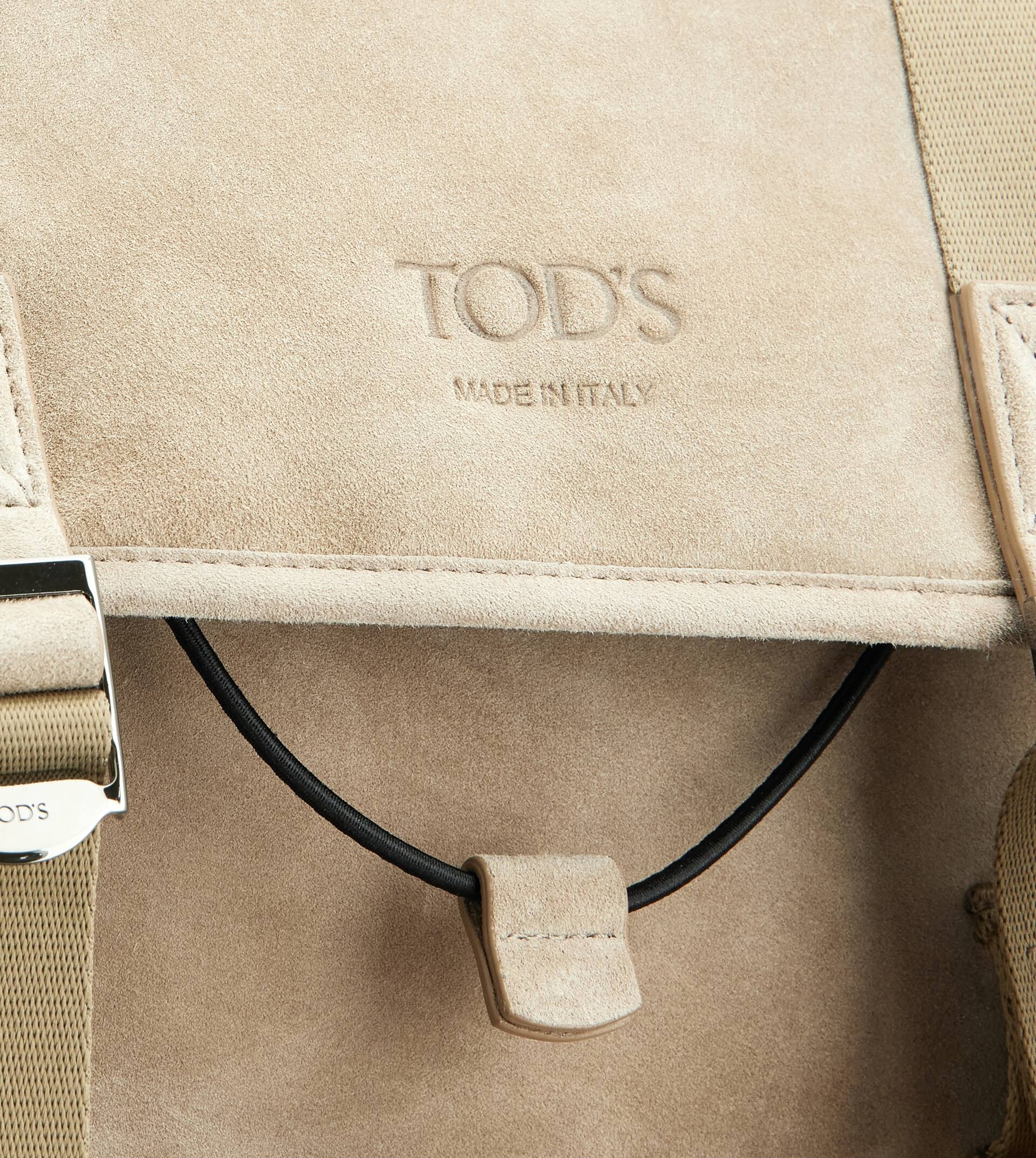 BACKPACK IN SUEDE MEDIUM - BEIGE - 7