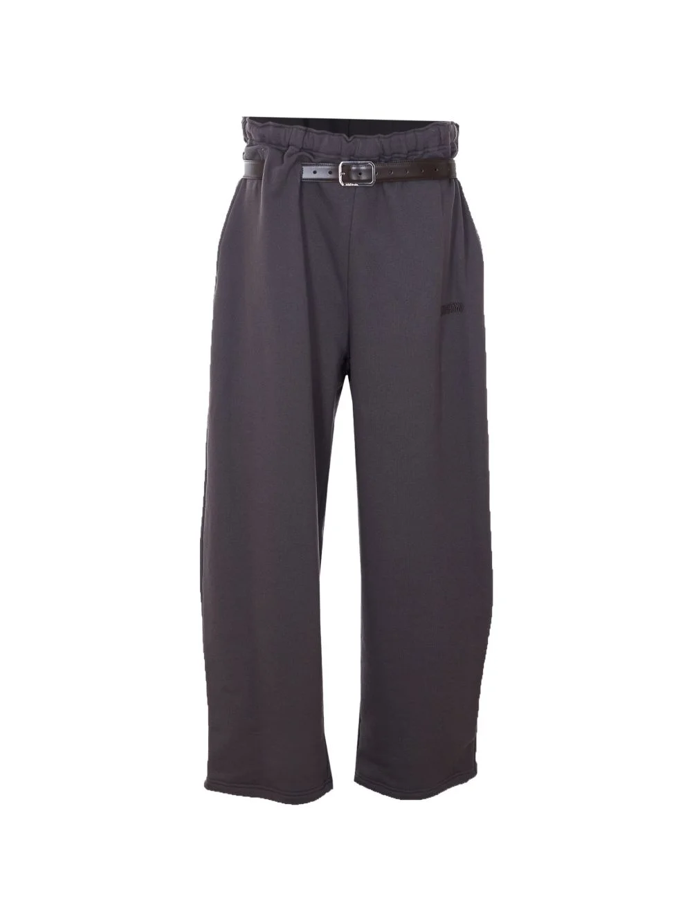 belted cotton trousers - 1