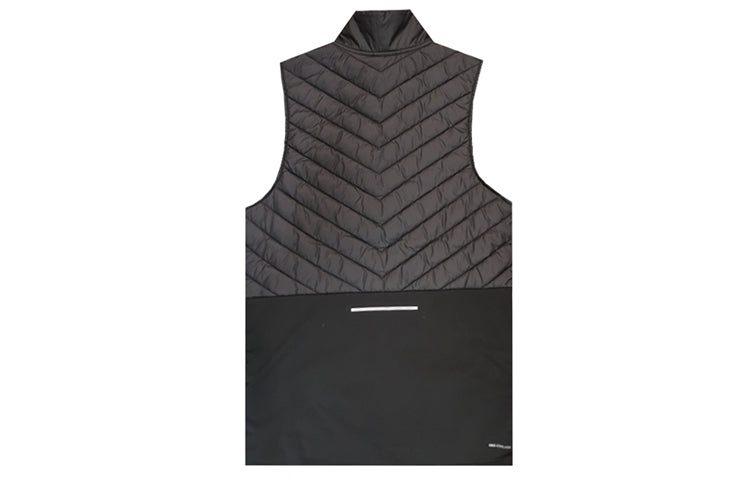 Nike Loose Stand Collar Woven Pattern Zipper vest Black CJ5479-010 - 2