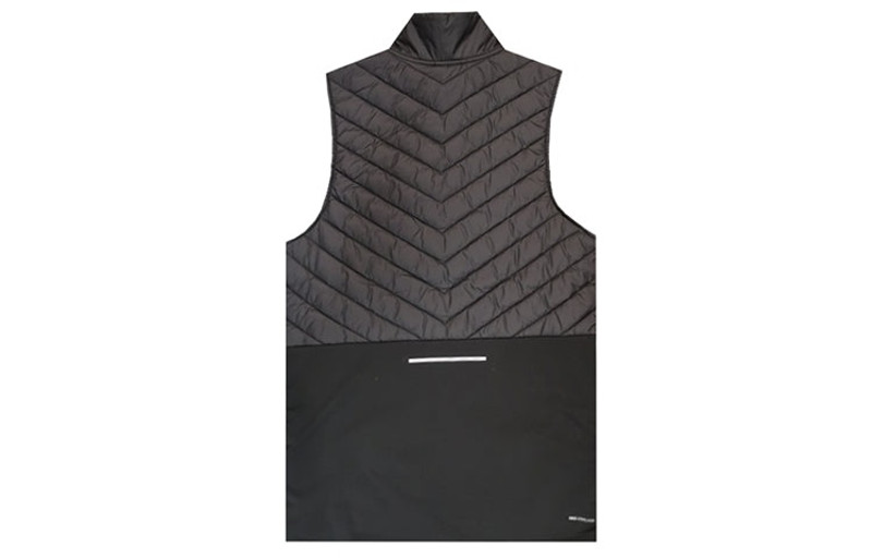 Nike Nike Loose Stand Collar Woven Pattern Zipper vest Black CJ5479-010 outlook