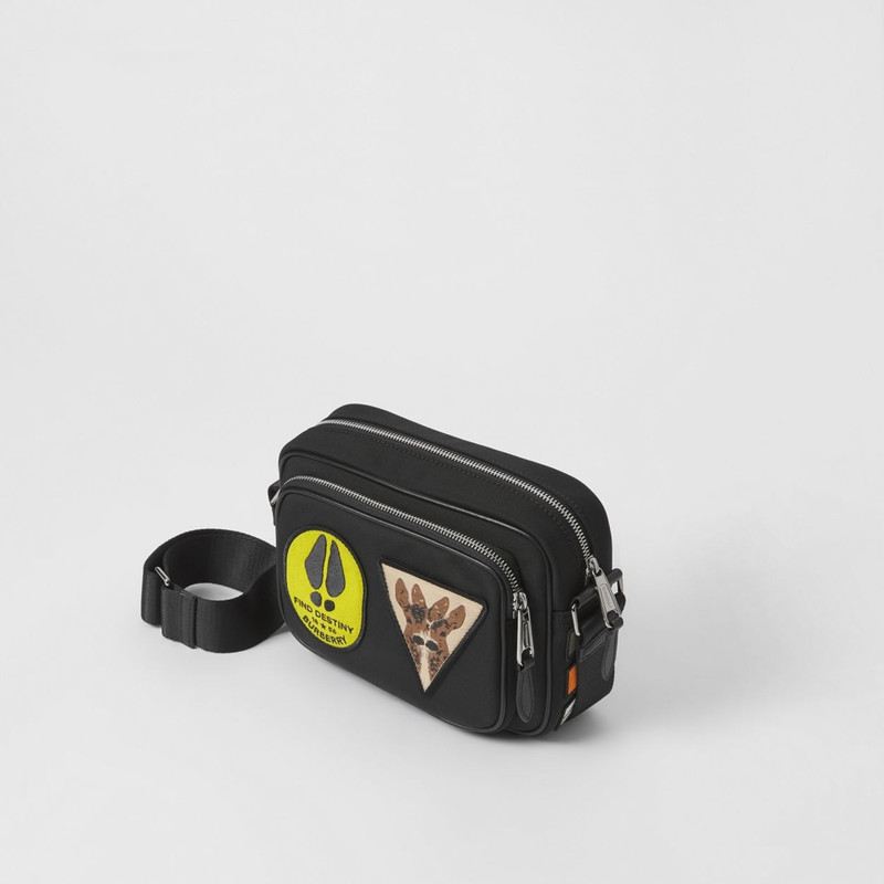 Badge Appliqué Nylon Crossbody Bag 5