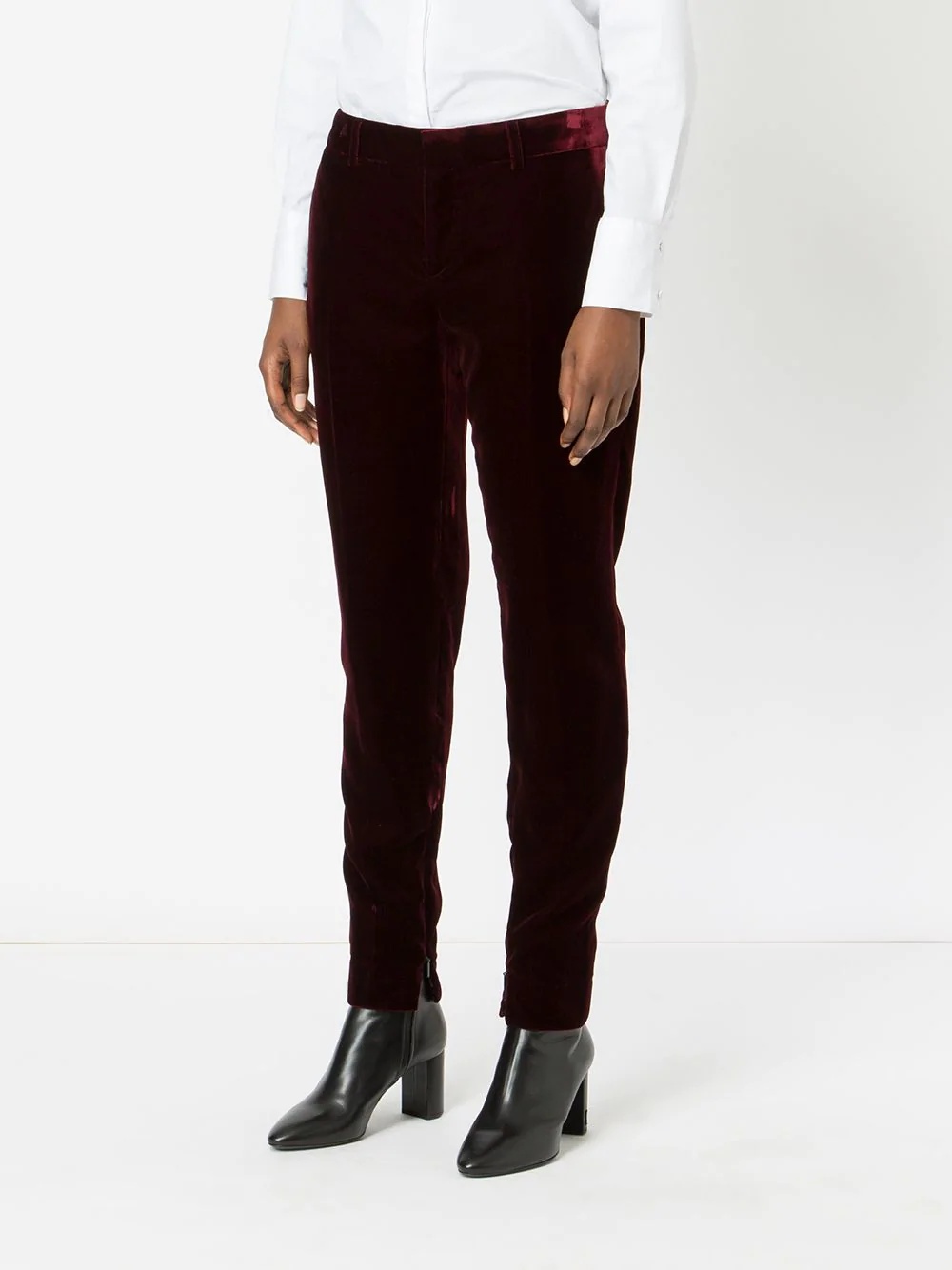 velvet tailored trousers - 3