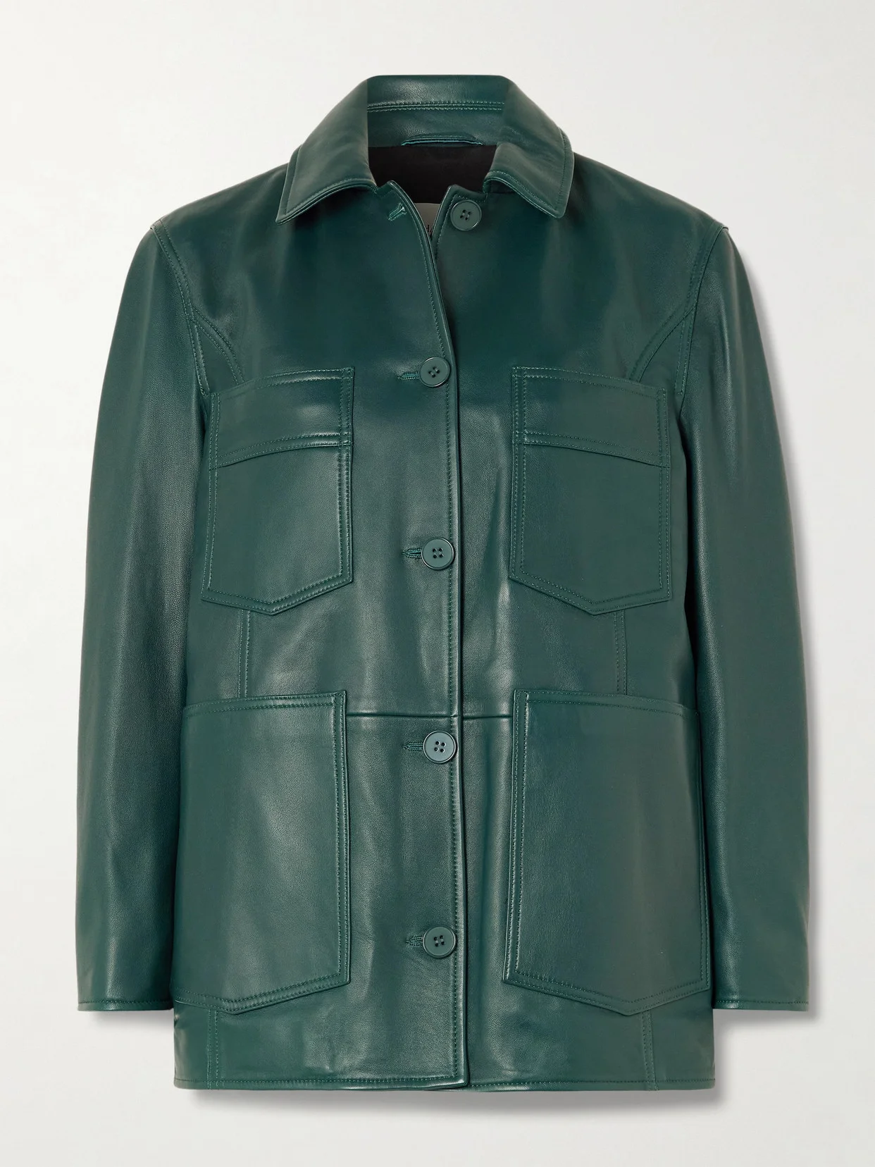 Seleste Paneled Leather Jacket - 1