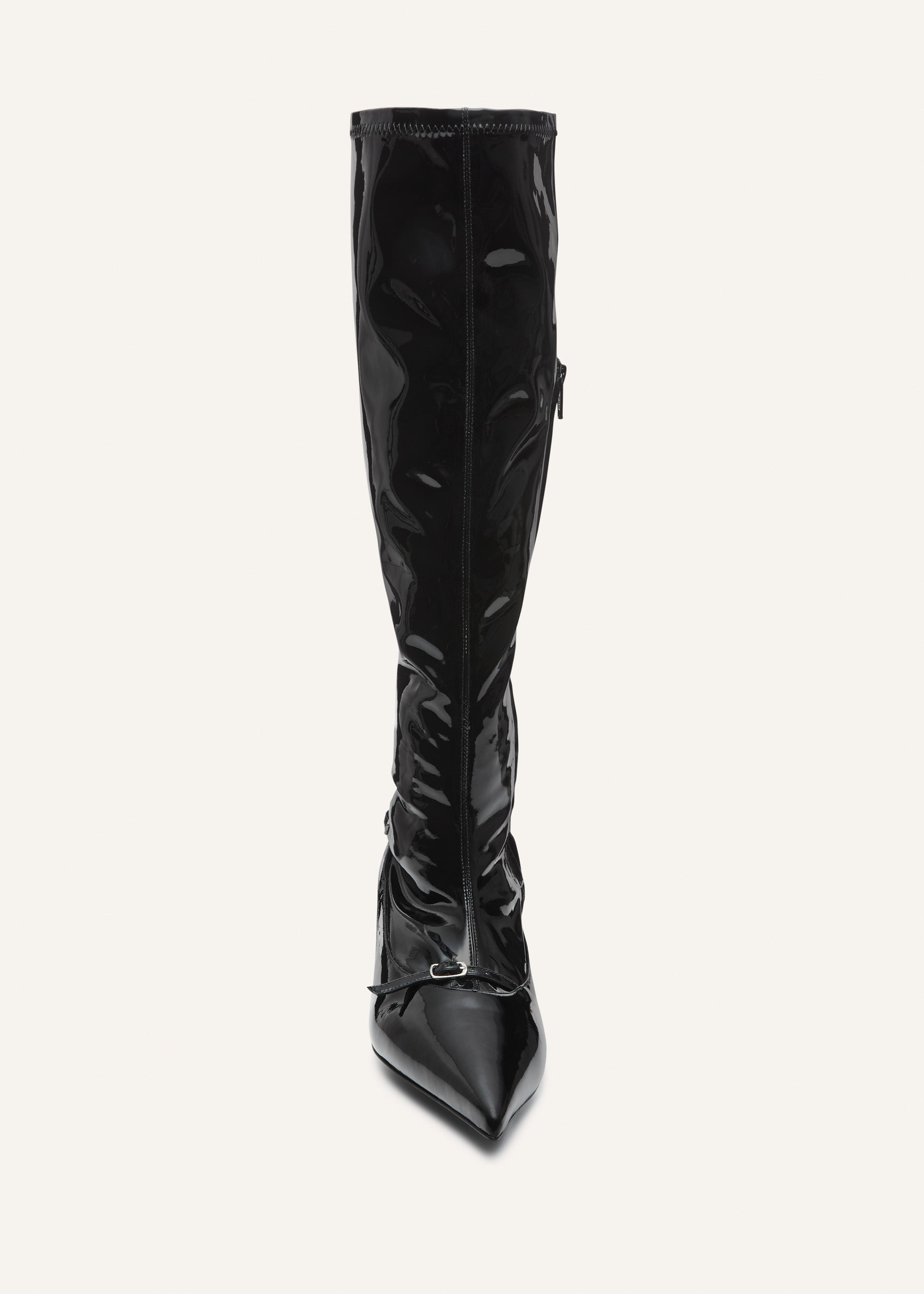 Leather boots in glossy black leather - 3