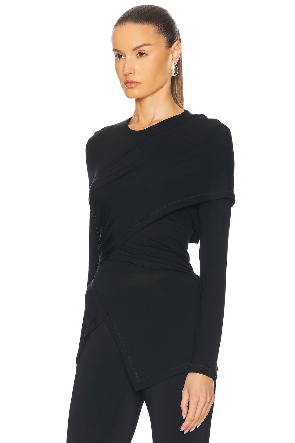 Draped Long Sleeve Top - 3