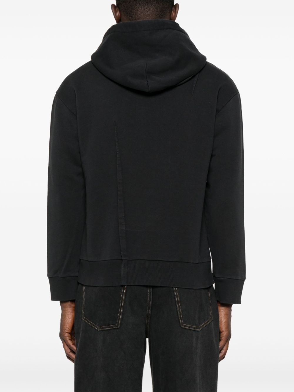 pleat-detailed hoodie - 4